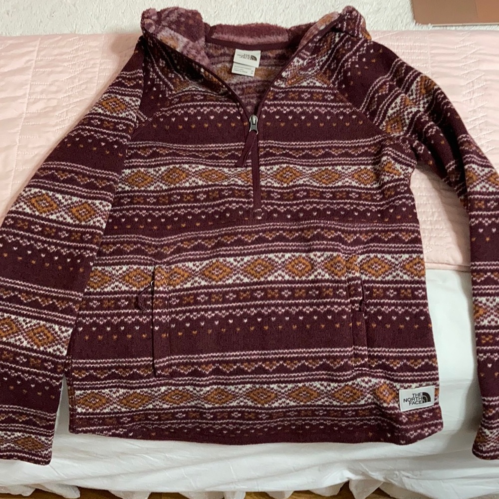 The North Face quarter zip fleece hoodie